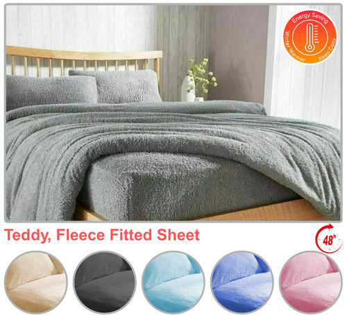 Teddy bear fleece fitted sheet - fleece,