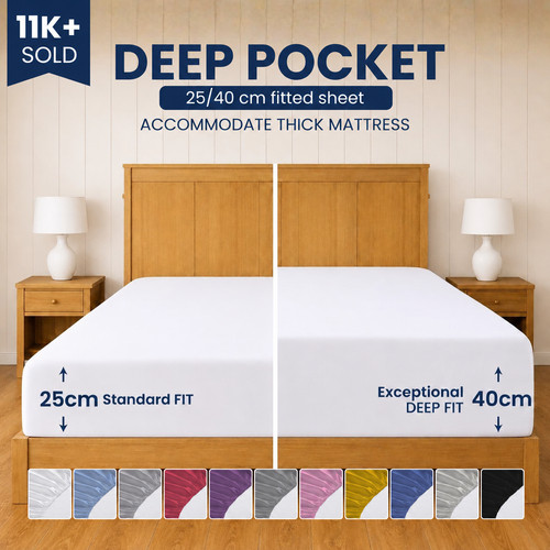 Extra deep fitted - sheet, 25cm