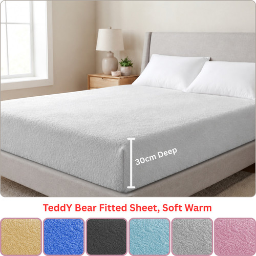 Teddy bear fleece fitted sheet - bear,
