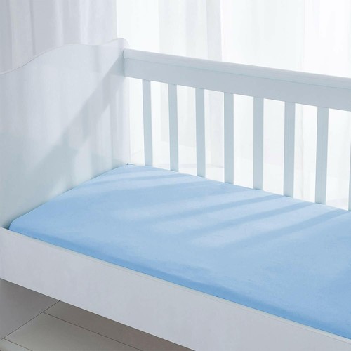 Blue jersey fitted sheet - jersey,